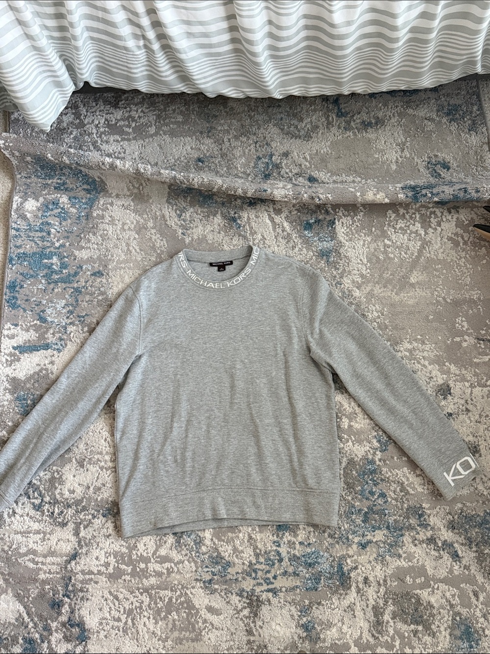Michael Kors Light Gray Logo Crewneck Sweatshirt